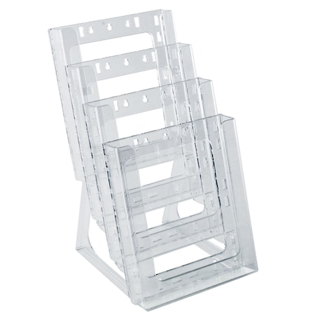 Azar Displays Four-tier Modular Letter Brochure Holder, PK2 252311